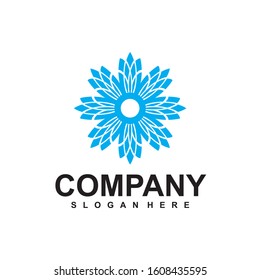 Abstract elegant flower logo icon vector design. Universal creative premium symbol. Graceful jewel vector sign.