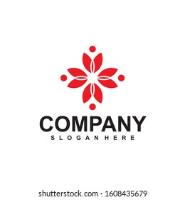 Abstract elegant flower logo icon vector design. Universal creative premium symbol. Graceful jewel vector sign.