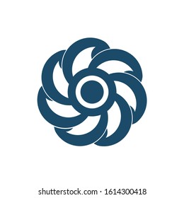 Abstract elegant flower logo icon vector design. Universal creative premium symbol. Graceful jewel vector sign.