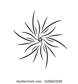 Abstract elegant flower logo icon vector design