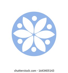 Abstract elegant flower logo icon vector design. Universal creative premium symbol. Graceful jewel vector sign.