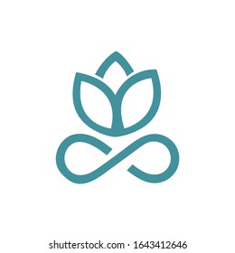 Abstract elegant flower logo icon vector design. Universal creative premium symbol. Graceful jewel vector sign.