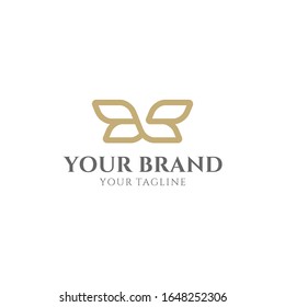 Abstract elegant flower logo icon