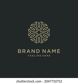 Resumen Diseño de vectores con logotipo elegante de flor