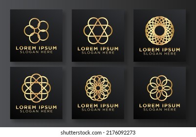 Abstrakte elegante Blume Logo Symbol Vektordesign. Universal Creative Premium Symbol. Graceful Juwel Boutique Vektorzeichen.