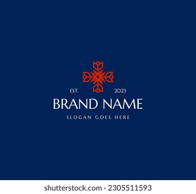Abstract elegant flower logo icon vector design. Universal creative premium symbol. 