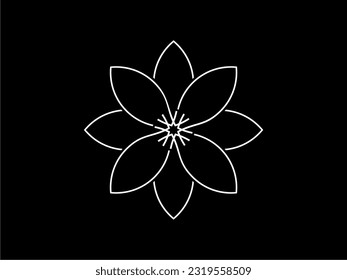 Abstract elegant flower logo icon vector design. Universal creative premium symbol