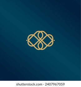 Resumen del diseño vectorial del icono del logotipo de la flor elegante. Símbolo universal creativo premium. Graceful gem vector sign.
