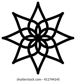 Abstract elegant flower logo icon vector design