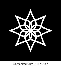 Abstract elegant flower logo icon vector design