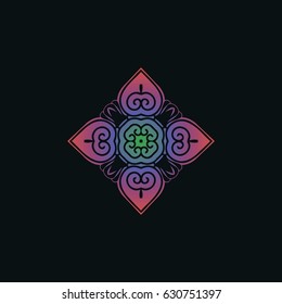 Abstract elegant flower logo icon vector design. Universal creative premium sign.