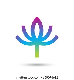 Abstract elegant flower logo icon vector design. Universal creative premium symbol. Graceful jewel vector sign.