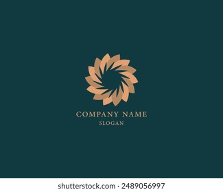 Abstraktes, elegantes Blumensymbol-Logo-Symbol für Exzellenz Global Creative Design Decor Vektorgrafik