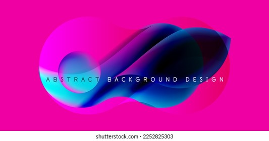 Abstract elegant flowing shapes background, fluid gradient colors. Template for covers, templates, flyers, placards, brochures, banners