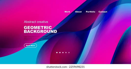 Abstract elegant flowing shapes background, fluid gradient colors. Template for covers, templates, flyers, placards, brochures, banners