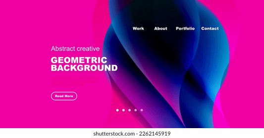 Abstract elegant flowing shapes background, fluid gradient colors. Template for covers, templates, flyers, placards, brochures, banners