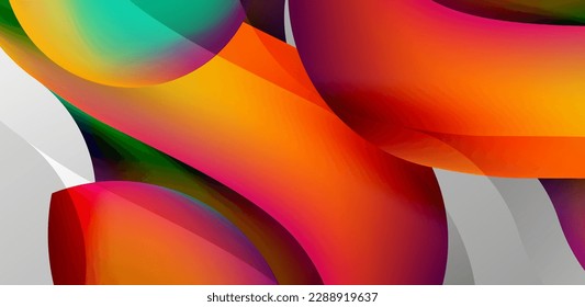 Abstract elegant flowing shapes background, fluid gradient colors. Template for covers, templates, flyers, placards, brochures, banners