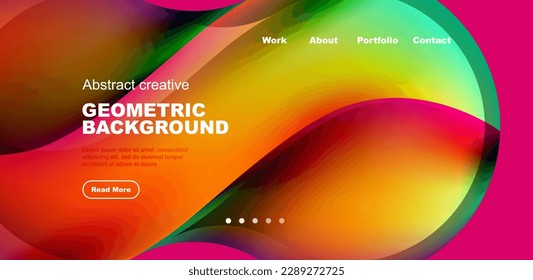 Abstract elegant flowing shapes background, fluid gradient colors. Template for covers, templates, flyers, placards, brochures, banners
