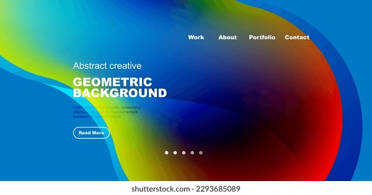 Abstract elegant flowing shapes background, fluid gradient colors. Template for covers, templates, flyers, placards, brochures, banners