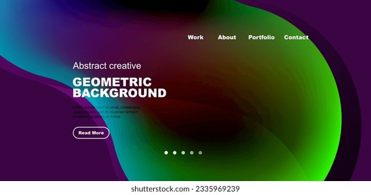 Abstract elegant flowing shapes background, fluid gradient colors. Template for covers, templates, flyers, placards, brochures, banners