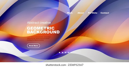Abstract elegant flowing shapes background, fluid gradient colors. Template for covers, templates, flyers, placards, brochures, banners