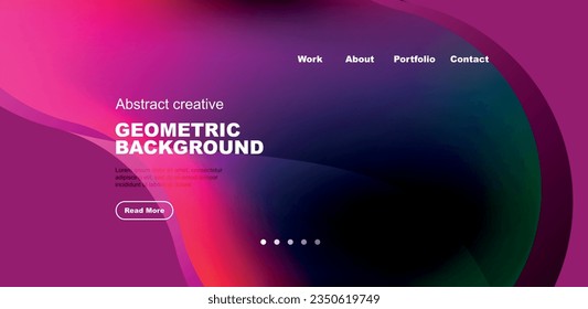 Abstract elegant flowing shapes background, fluid gradient colors. Template for covers, templates, flyers, placards, brochures, banners