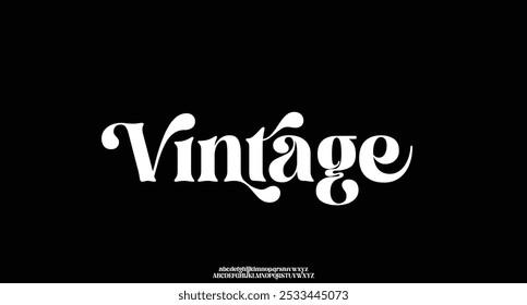 Abstract elegant font alphabet logo. Typography vintage fashion luxury classic letters serif fonts decorative wedding vintage retro logos. vector illustration
