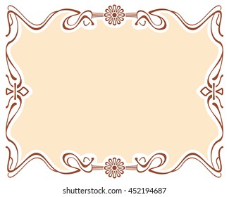 Abstract elegant frame. Design element for advertisements, logo, banners, labels, prints, posters, web, presentation, invitations, weddings, greeting cards, albums. Vector clip art.