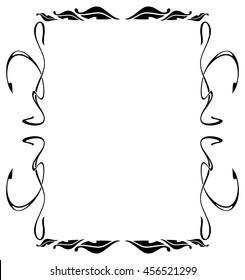 Abstract elegant frame. Design element for advertisements, logo, banners, labels, prints, posters, web, presentation, invitations, weddings, greeting cards, albums. Vector clip art.
