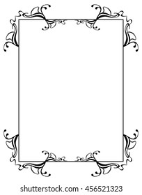 Abstract elegant frame. Design element for advertisements, logo, banners, labels, prints, posters, web, presentation, invitations, weddings, greeting cards, albums. Vector clip art.