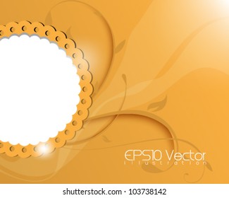 abstract elegant frame elements foliage illustration. eps10 vector format