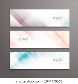 Abstract elegant geometric banners design template