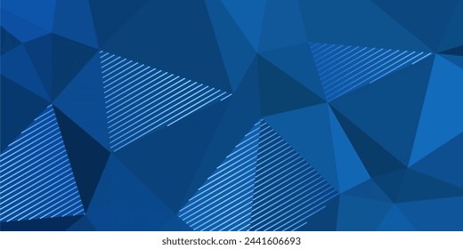 abstract elegant geometric blue background with triangles and lines