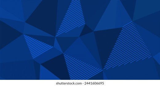 abstract elegant geometric blue background with triangles and lines