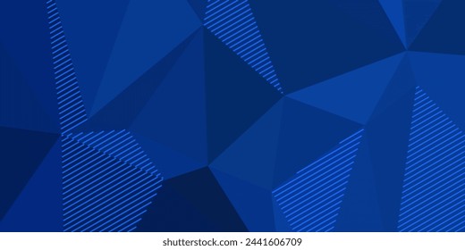 abstract elegant geometric blue background with triangles and lines