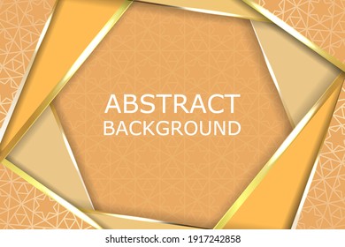 Abstract elegant geometric triangle pink gold color background. Trendy low polygon luxury style