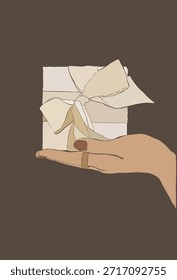 Abstract Elegant Gift On The Hand