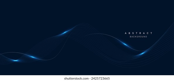 Abstract elegant glossy flowing line background vector