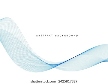 Abstract elegant glossy flowing line background vector