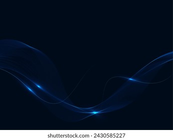 Abstract elegant glossy flowing line background vector