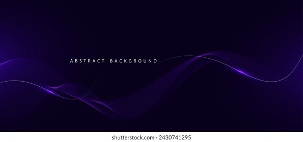 Abstract elegant glossy flowing line background vector