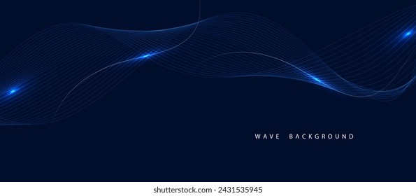 Abstract elegant glossy flowing line background vector