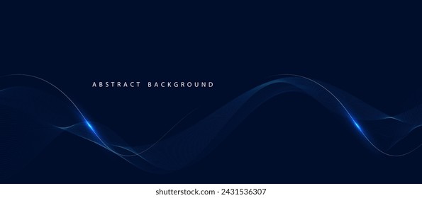 Abstract elegant glossy flowing line background vector