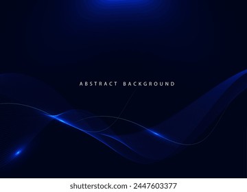 Abstract elegant glossy flowing line background vector