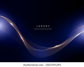Abstractas elegante Vector de fondo de línea fluida brillante