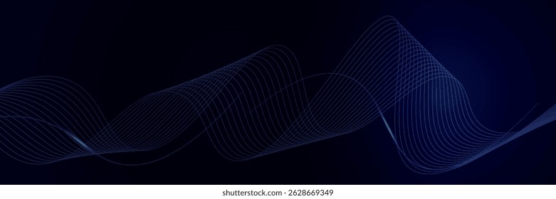 Abstract elegant glossy flowing line background vector