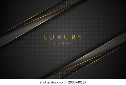 Abstract elegant golden lines on black background with free space for design. vector illustration about elegant modern template design
