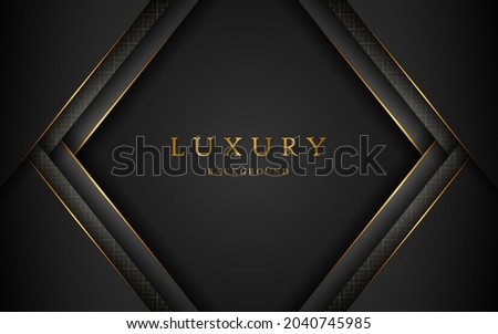 Abstract elegant golden lines on black background with free space for design. vector illustration about elegant modern template design
