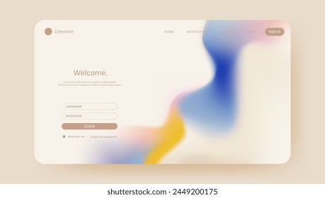 Abstract elegant gradient background. aesthetic website landing page or banner template modern style vector illustration