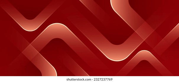 Abstract elegant gradient geometric shape on red background. Modern shiny square shape design. Suit for poster, banner, brochure, business, corporate, presentation, website, flyer. Vector illustration